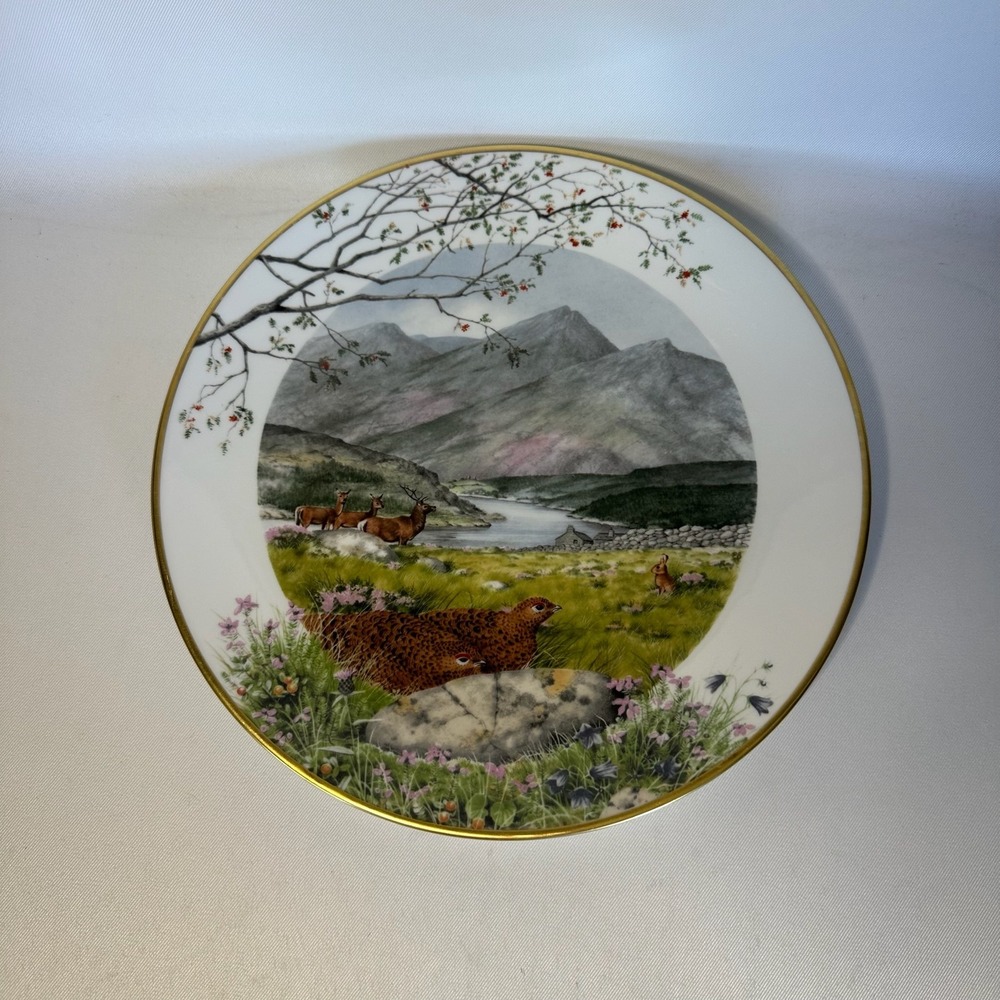 Vintage 1979 Franklin Porcelain "September on the Moors" Collector Plate 9.25"